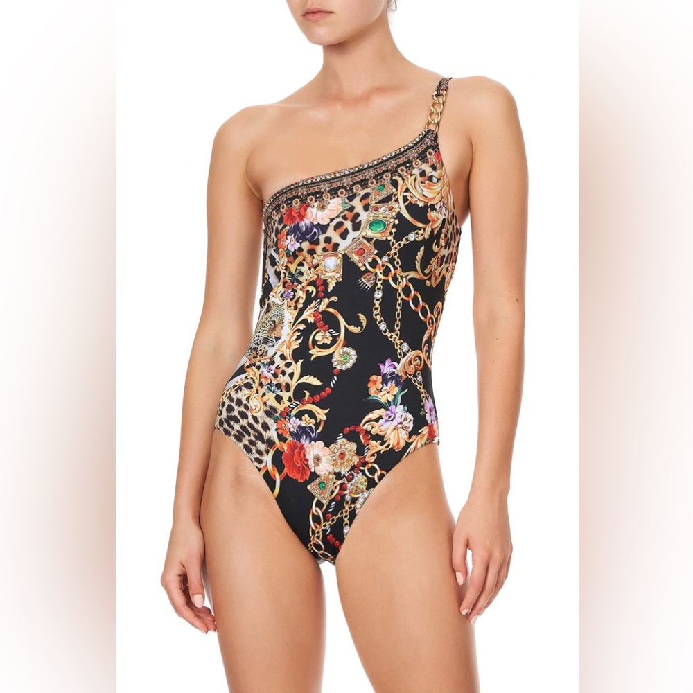 One Shoulder One Piece With Chain - A Night In The 90s NWOT.
